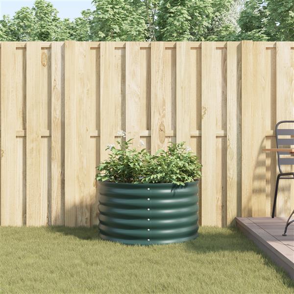 Grote foto vidaxl tuinverhoger groen 80 x 80 x 44 cm staal tuin en terras overige tuin en terras