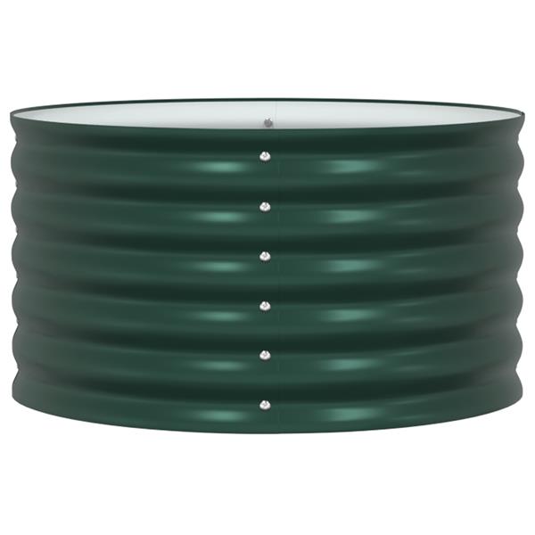 Grote foto vidaxl tuinverhoger groen 80 x 80 x 44 cm staal tuin en terras overige tuin en terras