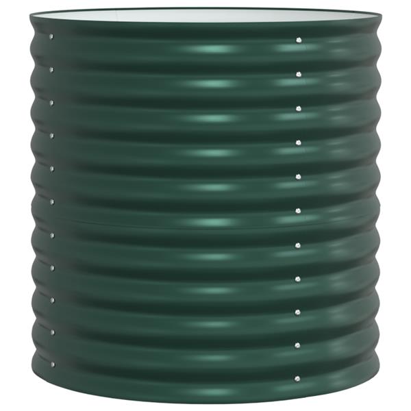 Grote foto vidaxl verhoogde plantenbak groen 80 x 80 x 81 cm staal tuin en terras overige tuin en terras