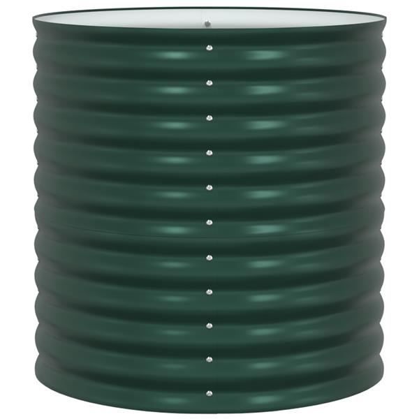 Grote foto vidaxl verhoogde plantenbak groen 80 x 80 x 81 cm staal tuin en terras overige tuin en terras