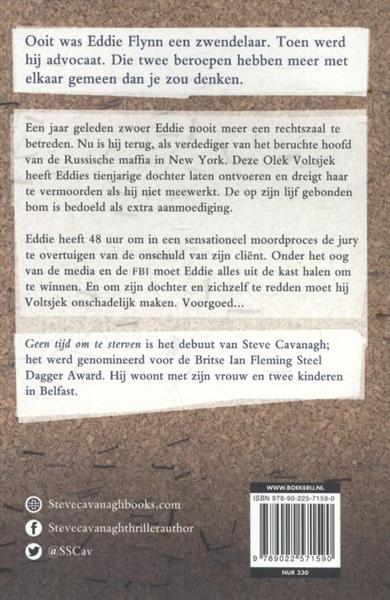 Grote foto geen tijd om te sterven eddie flynn 1 boeken thrillers