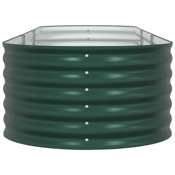 Grote foto vidaxl verhoogde plantenbak groen 320 x 80 x 44 cm staal tuin en terras overige tuin en terras