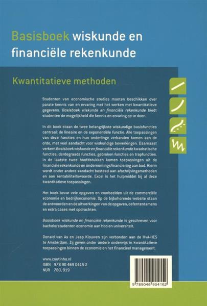 Grote foto basisboek wiskunde en financi le rekenkunde kwantitatieve methoden 1 boeken wetenschap