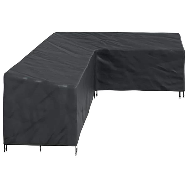 Grote foto vidaxl hoes voor tuinmeubelen zwart 286 x 222 x 80 cm 420d stof tuin en terras tuinmeubelen