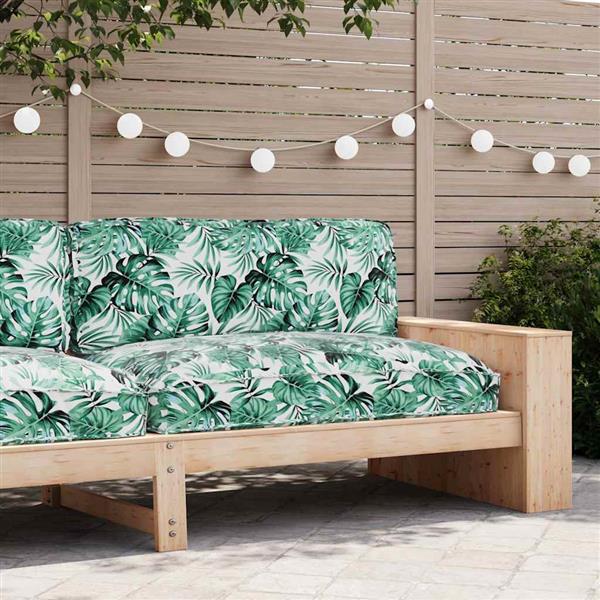 Grote foto vidaxl palletkussen voor zitting bloemen bladpatroon 120 x 80 x 12 cm huis en inrichting woningdecoratie