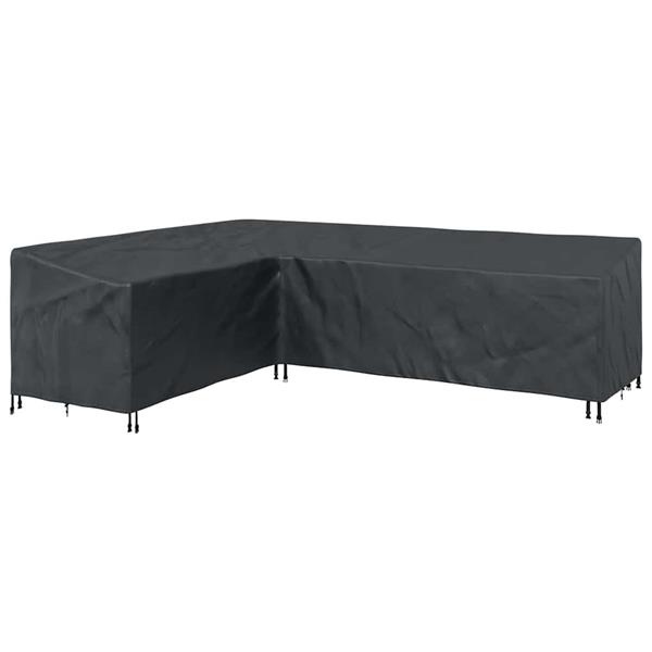Grote foto vidaxl hoes voor tuinmeubelen zwart 286 x 222 x 80 cm 420d stof tuin en terras tuinmeubelen