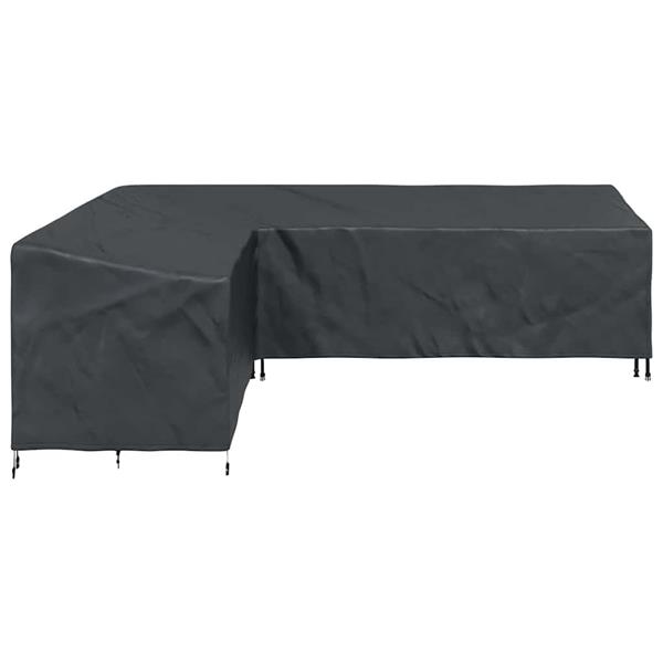 Grote foto vidaxl hoes voor tuinmeubelen zwart 286 x 222 x 80 cm 420d stof tuin en terras tuinmeubelen