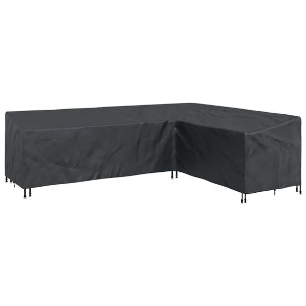 Grote foto vidaxl hoes voor tuinmeubelen zwart 286 x 222 x 80 cm 420d stof tuin en terras tuinmeubelen