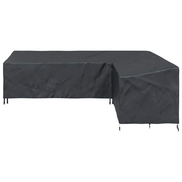 Grote foto vidaxl hoes voor tuinmeubelen zwart 286 x 222 x 80 cm 420d stof tuin en terras tuinmeubelen