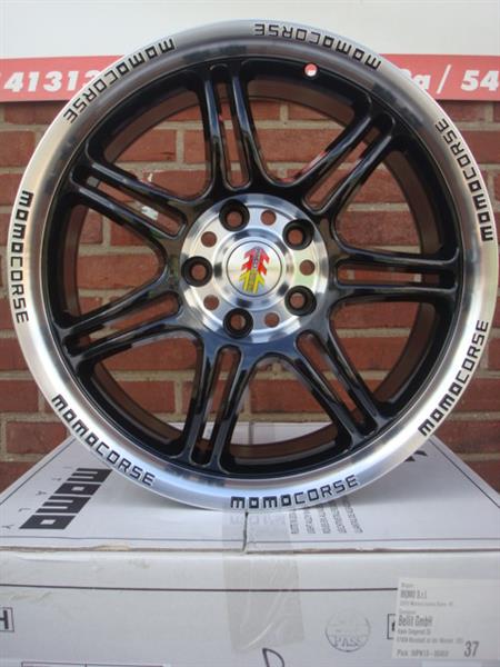 Grote foto 17 inch momo corse black 5x112 7 5j et35 naaf 72 3 auto onderdelen banden en velgen