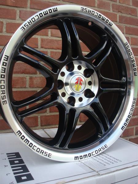 Grote foto 17 inch momo corse black 5x112 7 5j et35 naaf 72 3 auto onderdelen banden en velgen