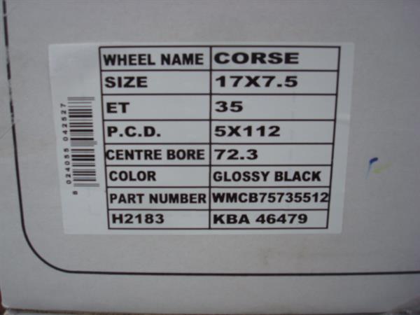 Grote foto 17 inch momo corse black 5x112 7 5j et35 naaf 72 3 auto onderdelen banden en velgen