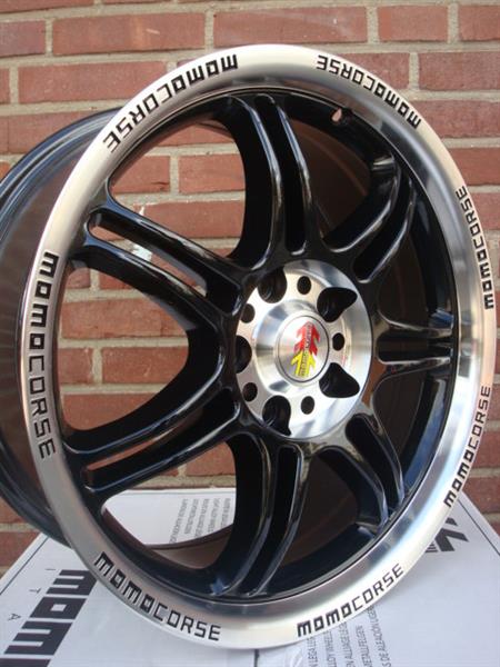 Grote foto 17 inch momo corse black 5x112 7 5j et35 naaf 72 3 auto onderdelen banden en velgen