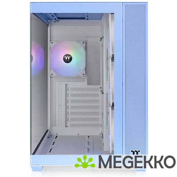 Grote foto thermaltake view 380 tg argb hydrangea blue midi tower blauw computers en software behuizingen en kasten