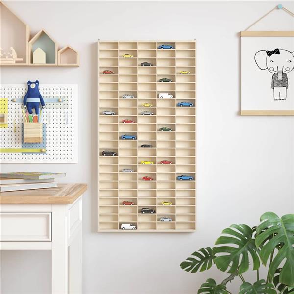 Grote foto vidaxl display case met opslag bruin 50 x 4 5 x 96 cm bewerkt hout huis en inrichting woningdecoratie