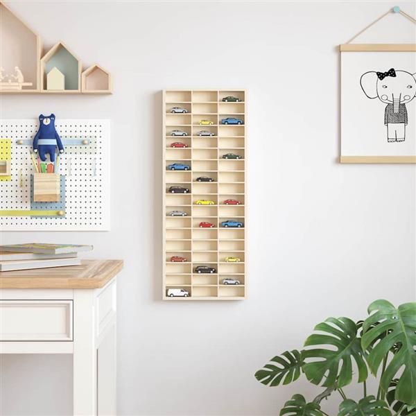 Grote foto vidaxl display case met opslag bruin 30 x 4 5 x 75 cm bewerkt hout huis en inrichting woningdecoratie