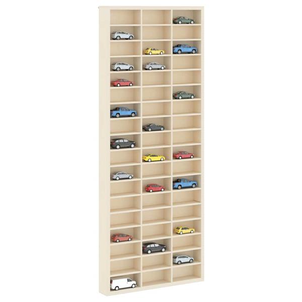 Grote foto vidaxl display case met opslag bruin 30 x 4 5 x 75 cm bewerkt hout huis en inrichting woningdecoratie
