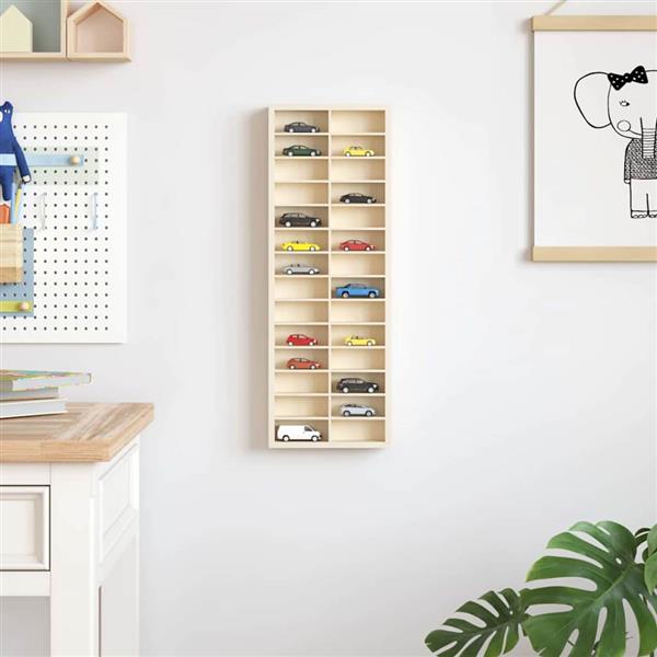 Grote foto vidaxl display case met opslag bruin 21 x 4 5 x 59 cm bewerkt hout huis en inrichting woningdecoratie