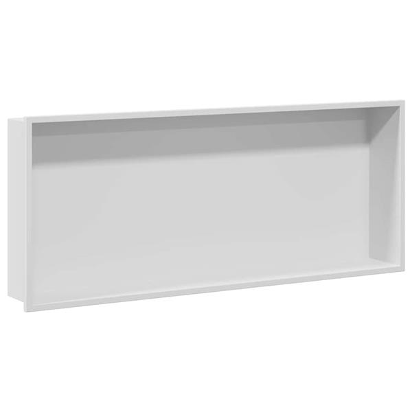 Grote foto vidaxl douche niche wit 75 x 30 x 9.5 cm roestvrij staal huis en inrichting complete badkamers