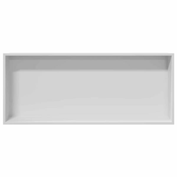 Grote foto vidaxl douche niche wit 75 x 30 x 9.5 cm roestvrij staal huis en inrichting complete badkamers