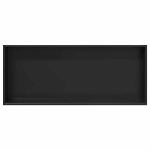 Grote foto vidaxl douche niche zwart 75 x 30 x 9.5 cm roestvrij staal huis en inrichting complete badkamers