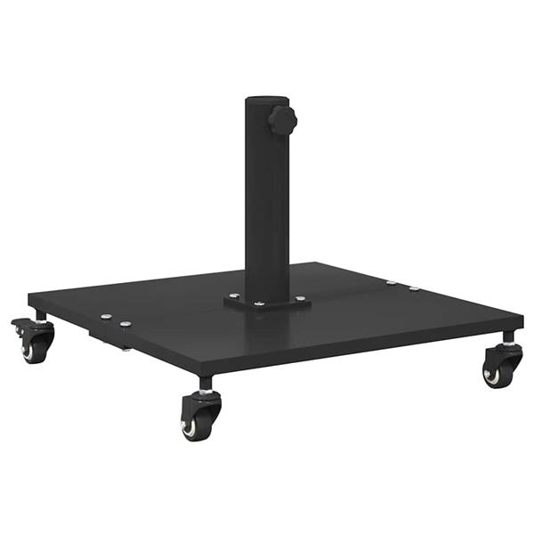 Grote foto vidaxl buiten parasolvoet zwart 45 x 45 x 31 cm staal tuin en terras overige tuin en terras