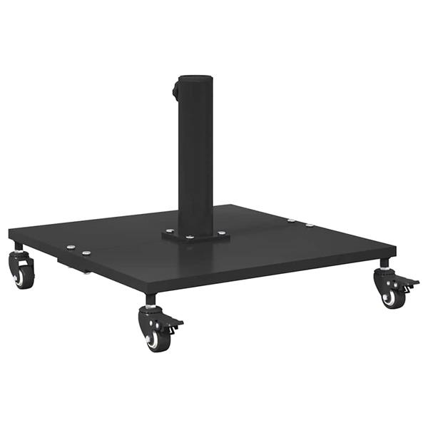 Grote foto vidaxl buiten parasolvoet zwart 45 x 45 x 31 cm staal tuin en terras overige tuin en terras