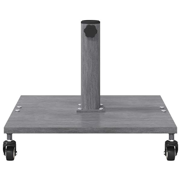 Grote foto vidaxl buiten parasolvoet donkergrijze houtlook 45 x 45 x 31 cm staal tuin en terras overige tuin en terras