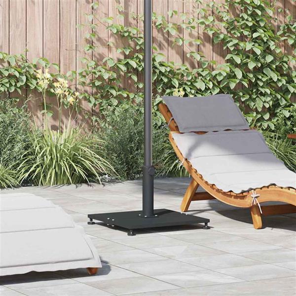 Grote foto vidaxl buiten parasolvoet verstelbaar zwart 45 x 45 x 31 cm staal tuin en terras overige tuin en terras