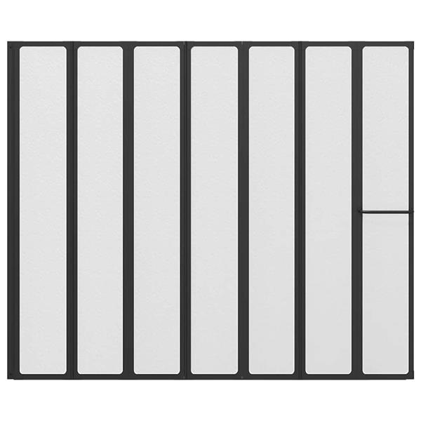 Grote foto vidaxl douchescherm anders zwart 168 x 140 cm aluminium huis en inrichting complete badkamers