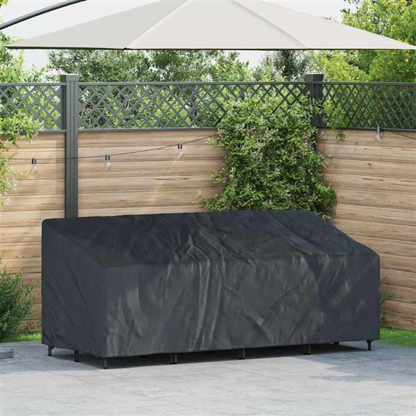 Grote foto vidaxl tuinbankhoes zwart 200 x 100 x 89 cm 600d oxford stof tuin en terras tuinmeubelen