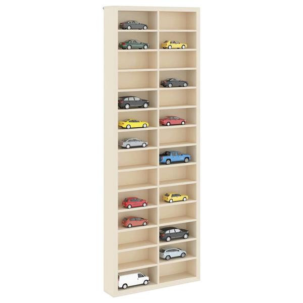 Grote foto vidaxl display case met opslag bruin 21 x 4 5 x 59 cm bewerkt hout huis en inrichting woningdecoratie
