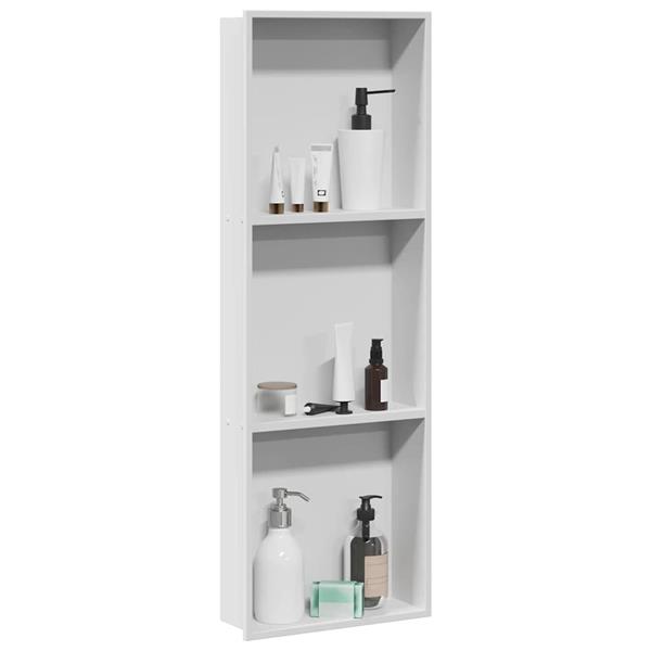 Grote foto vidaxl douche niche wit 90 x 30 x 9.5 cm roestvrij staal huis en inrichting complete badkamers