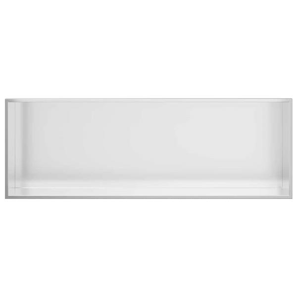 Grote foto vidaxl douche niche zilver 90 x 30 x 9.5 cm roestvrij staal huis en inrichting complete badkamers