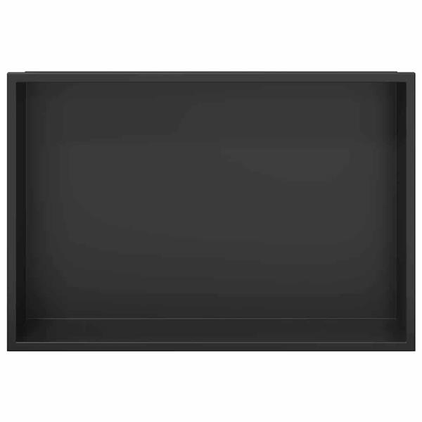 Grote foto vidaxl douche niche zwart 45 x 30 x 9.5 cm roestvrij staal huis en inrichting complete badkamers