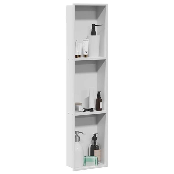 Grote foto vidaxl douche niche wit 90 x 20 x 9 5 cm roestvrij staal huis en inrichting complete badkamers