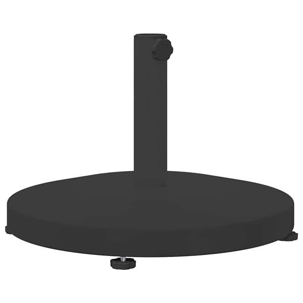 Grote foto vidaxl buiten parasolvoet zwart 48 x 48 x 32 cm staal beton tuin en terras overige tuin en terras