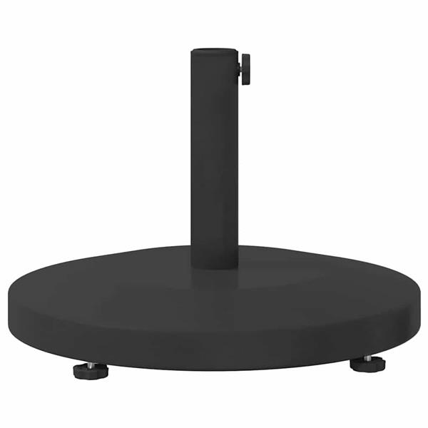 Grote foto vidaxl buiten parasolvoet zwart 48 x 48 x 32 cm staal beton tuin en terras overige tuin en terras