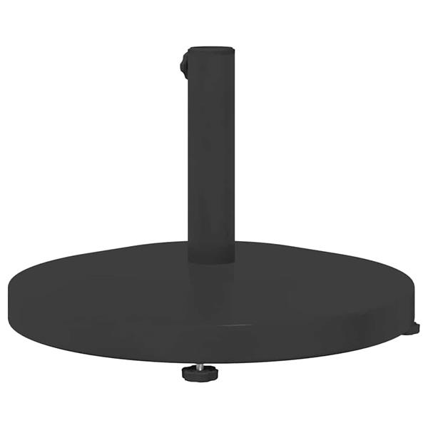 Grote foto vidaxl buiten parasolvoet zwart 48 x 48 x 32 cm staal beton tuin en terras overige tuin en terras