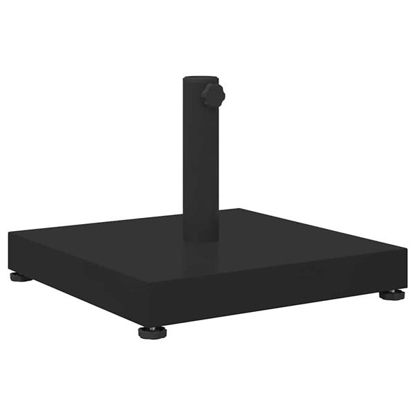 Grote foto vidaxl buiten parasolvoet zwart 45 x 45 x 31.5 cm staal beton tuin en terras overige tuin en terras