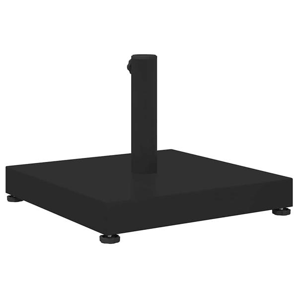 Grote foto vidaxl buiten parasolvoet zwart 45 x 45 x 31.5 cm staal beton tuin en terras overige tuin en terras