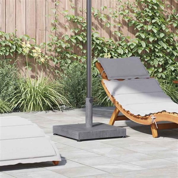 Grote foto vidaxl buiten parasolvoet donkergrijze houtlook 45 x 45 x 31.5 cm tuin en terras overige tuin en terras