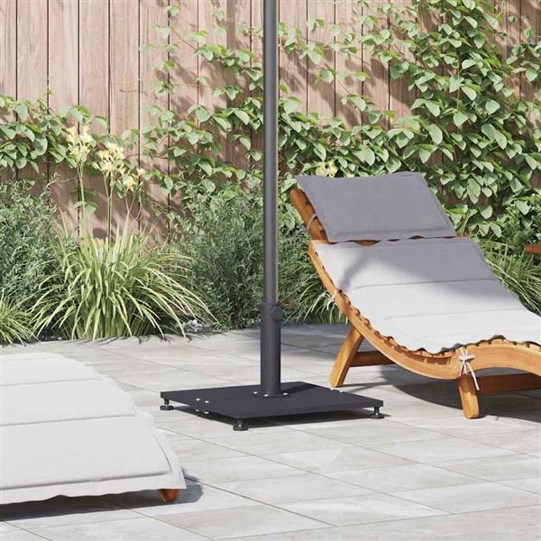 Grote foto vidaxl buiten parasolvoet donkergrijs 45 x 45 x 31 cm staal tuin en terras overige tuin en terras
