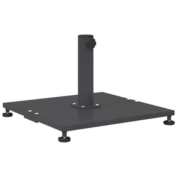 Grote foto vidaxl buiten parasolvoet donkergrijs 45 x 45 x 31 cm staal tuin en terras overige tuin en terras