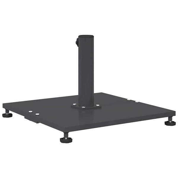 Grote foto vidaxl buiten parasolvoet donkergrijs 45 x 45 x 31 cm staal tuin en terras overige tuin en terras
