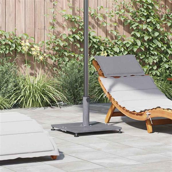 Grote foto vidaxl buiten parasolvoet donkergrijze houtlook 45 x 45 x 31 cm staal tuin en terras overige tuin en terras