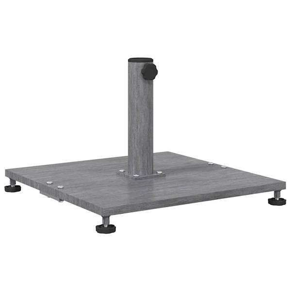 Grote foto vidaxl buiten parasolvoet donkergrijze houtlook 45 x 45 x 31 cm staal tuin en terras overige tuin en terras