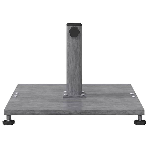 Grote foto vidaxl buiten parasolvoet donkergrijze houtlook 45 x 45 x 31 cm staal tuin en terras overige tuin en terras