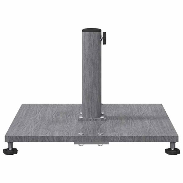 Grote foto vidaxl buiten parasolvoet donkergrijze houtlook 45 x 45 x 31 cm staal tuin en terras overige tuin en terras