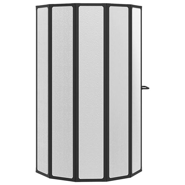 Grote foto vidaxl douchescherm anders zwart 168 x 140 cm aluminium huis en inrichting complete badkamers
